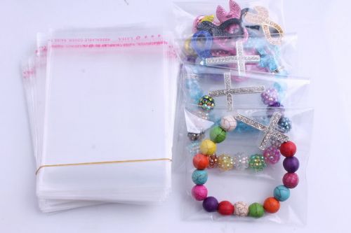 200pcs opp clear plastic bag Packaging Poly Self Adhesive jewelry bags 3.2&#034;x4&#034;