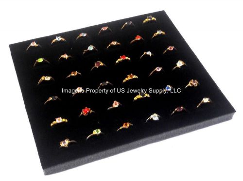 12 Black 36 Ring Jewelry Display Liner Insert Pads 7 3/4&#034; x 6 3/4&#034;