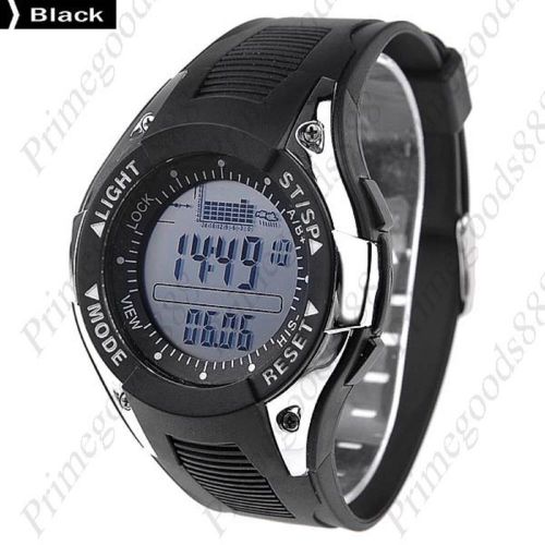 Wristwatch waterproof fishing barometer men&#039;s altimeter thermometer black sport for sale