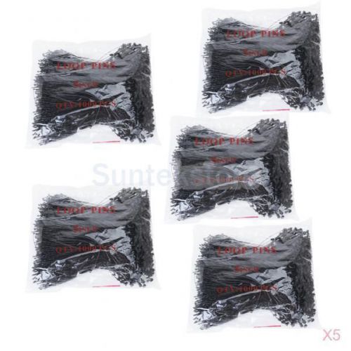 5x 5000pcs 5&#034; plastic tag tagging ties cables snap loop lock pin fasteners lines for sale