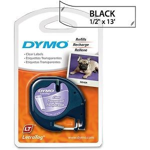 Label, dymo letra tag, clear1/2&#034;x13 &#039;16952&#039; for sale