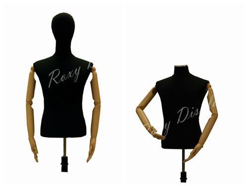 Male Shirt Form Hard Foam Dress Form with arms and Head #JF-33M02ARM-NA+BS-02BKX