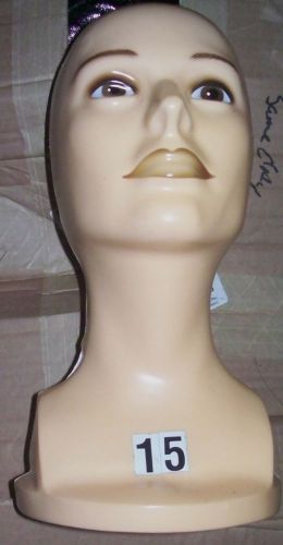 1 Mannequin Plastic and Styrofoam Head