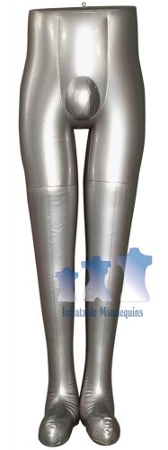Inflatable mannequin, male leg form, silver for sale