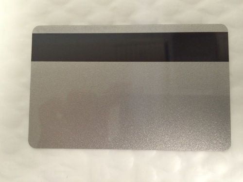 10 silver pvc cards-hico mag stripe 3 track - cr80 .30 mil for id printers for sale