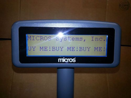 MICROS POLE LCD DISPLAY WS-4 &amp; WS-5 P/N 500827-007 22&#034; Tall - W/WARRANTY