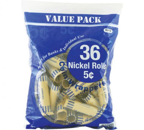 Bazic nickel coin wrappers (36/pack), case of 50 for sale