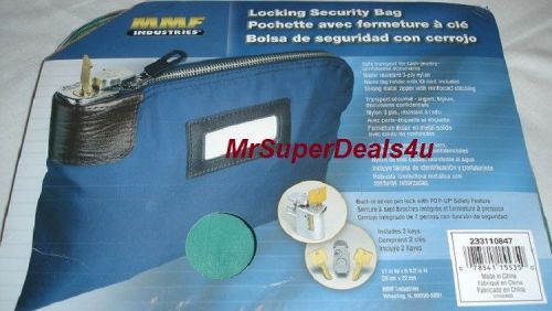 NEW - Locking Security Bag MMF Green 11x8.5 inches 233110847