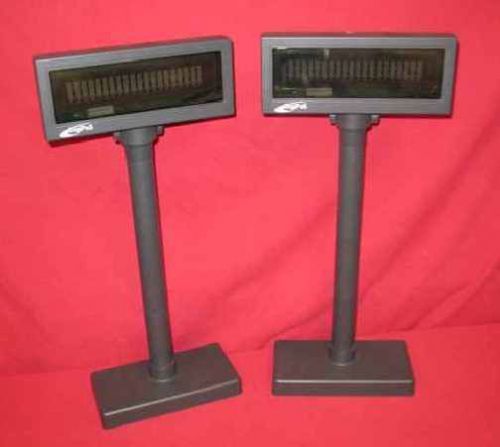 2x Digipos POS LED Customer Display Units WD-202A (B) With Stands