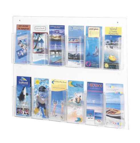 Clear2c Pamphlet Display w 12 Pockets [ID 37109]