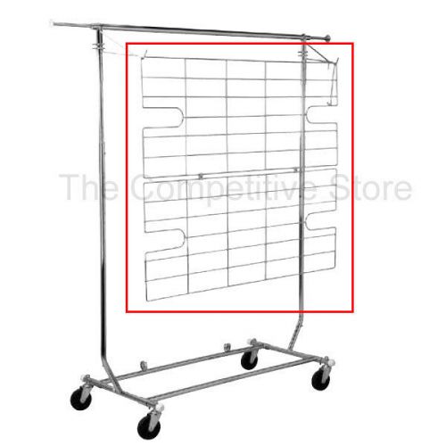 Shelf/display screen for salesman rack chrome great accessory for rolling racks for sale