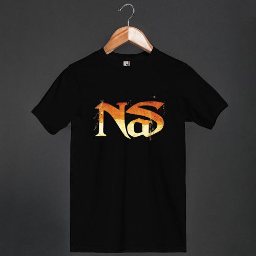 New Design NAS Logo Rap Music Black Mens T-SHIRT Shirts Tees Size S-3XL