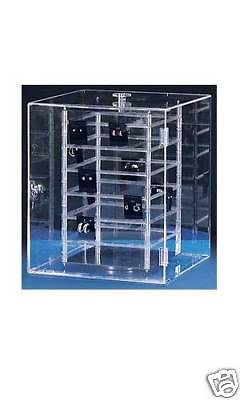 Jewelry rack display locked carded rotating 15x19 new! for sale