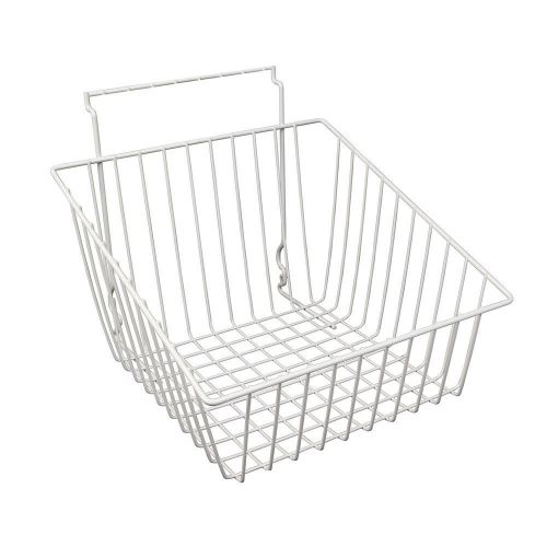 Slatwall sloped front wire basket box of 3 - white - work with all slat panles for sale