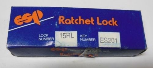 ESP 15RL * Ratchet GLASS SHOW CASE DISPLAY LOCK KIT w/2 Keys  *  NEW in BOX