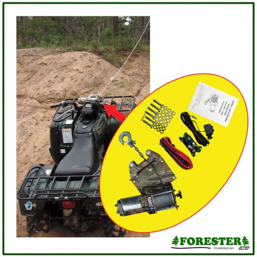 FORESTER Eletric ATV Winch,153:1 Gear Ratio,2500 LB Rated Line Pull,12V Motor
