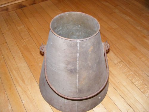 Solid Copper Milker Bucket Pail STEAMPUNK 1918 1922 Era Antique