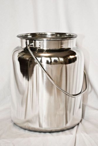 Stainless steel milk can tote, 10 qt(2.5 gal), brand new, seamless for sale