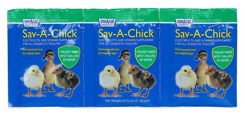 sav-a-chick electrolyte and vitamins, 3 pack makes 3 gallons