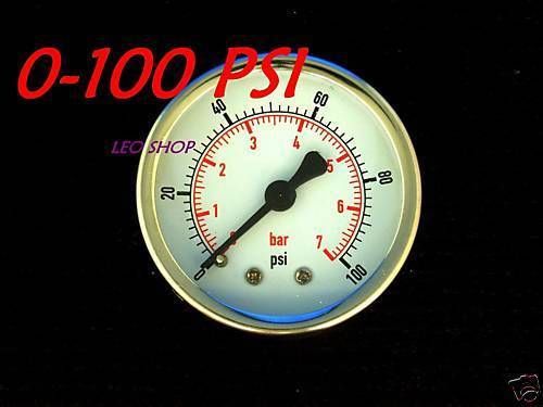 50mm 0-100 PSI Pressure Gauge Rear Entry  AIR AND OIL