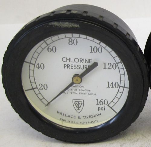 Wallace &amp; Tiernan 3&#034; Chlorine Pressure Gauge  w/ Diaphragm 0-160psi