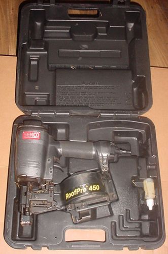 SENCO AIR OPERATED ROOF PRO 450, ROOFPRO, IN CARRY CASE WITH ROTARY CARTRIDGE