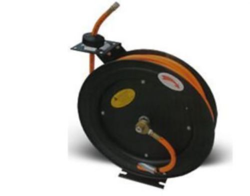 IRON HORSE 50&#039; Retractable Air Hose Reel with 50&#039; of 3/8&#034; Rubber Air Hose