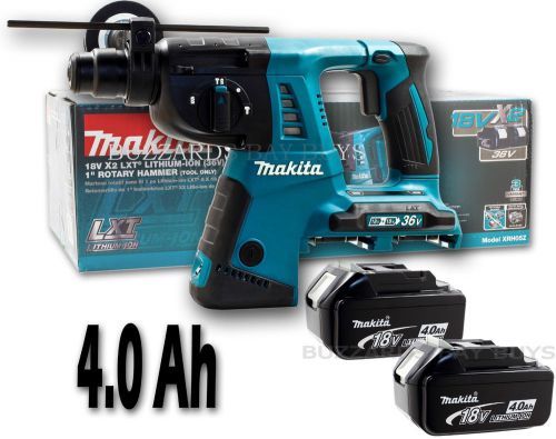New makita xrh05z 18v x2 lithium 36v 1&#034; sds+ rotary hammer &amp; *two* bl1840 packs! for sale