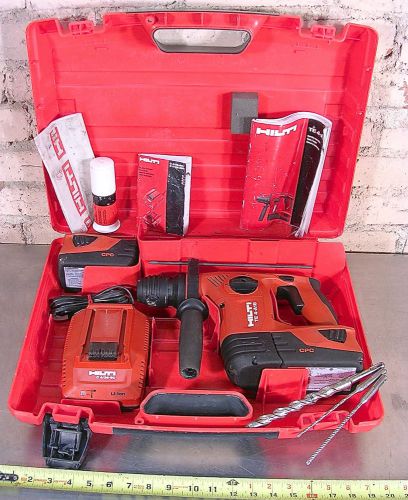 HILTI MODEL No. TE 4-A18, 21.6 VDC ROTARY HAMMER DRILL KIT W/BATTERIES &amp; CHARGER