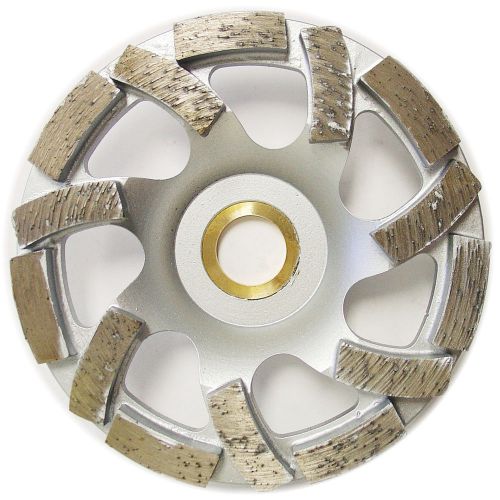 4” Fan Style Diamond Grinding Cup Wheel for Concrete, 7/8&#034;-5/8&#034; Arbor