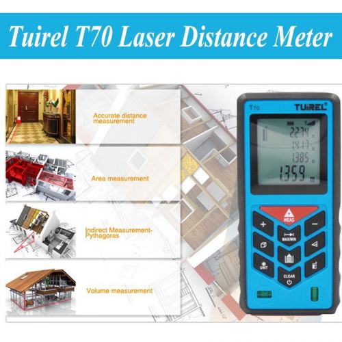 T70 Tuirel Laser Distance Meter Range Finder Measure Accurate from 0.03-70m ±2mm