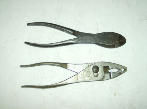 Vintage vacuum grip snap-on # 387 diagonal cutting pliers  plus #137 slip joint for sale