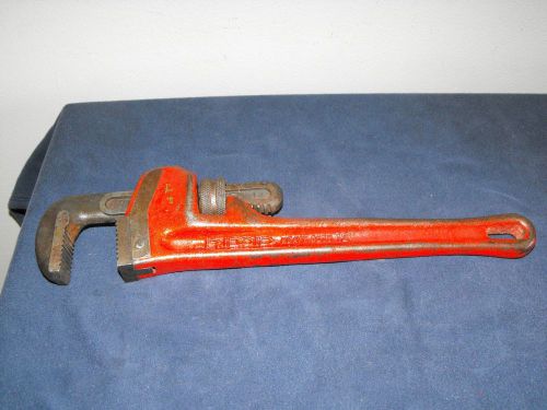 RIDGID 12 INCH HEAVY DUTY PIPE WRENCH GOOD USED CONDITION PLUMMER