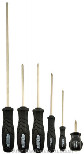 Hozan 6 piece cross point screwdriver set - fits jis &amp; phillips screws for sale