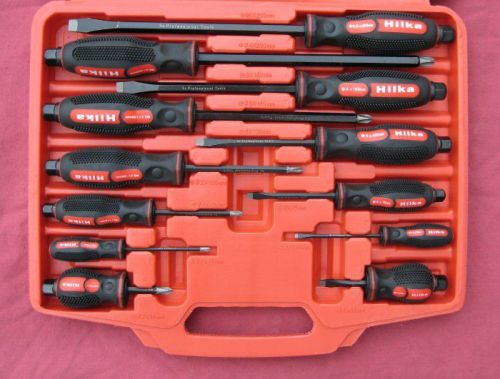 New! ultra tough hilka s2 steel 12pc screwdriver set for sale