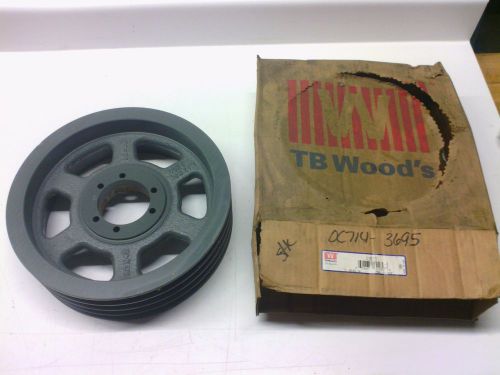 Tb wood&#039;s 1104b, v-belt pulley, 4 groove lot of 2 for sale