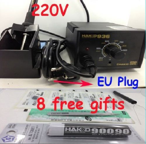 220V EU Plug HAKKO 936 Soldering Station+A1321 heating element+5free solder tips