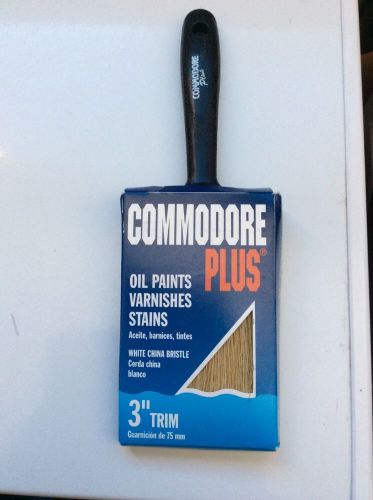 Commodore Plus While China Bristle 3&#034; Trim