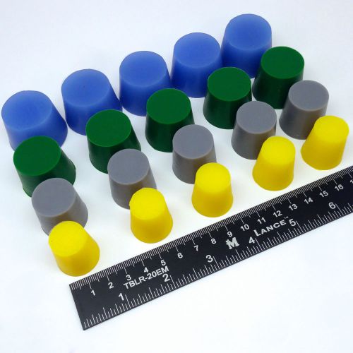 20Pc XL 3/4&#034; to 1 7/16&#034; Silicone Tapered Stopper Plug Kit Powder Coating Paint