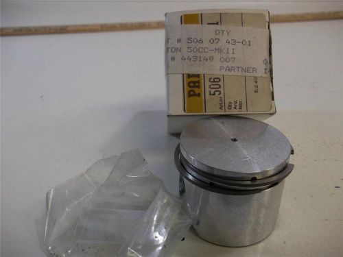 Partner 506074301 50cc piston 44mm cut off saws genuine replacement part new for sale