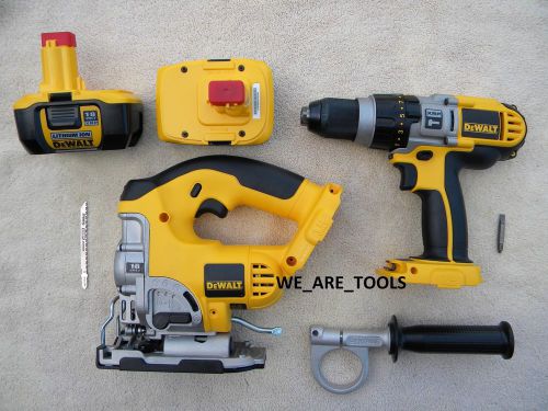 Dewalt 18v dc330 18v jig saw, dcd970 hammer drill,2 dc9180 batteries 18 volt xrp for sale
