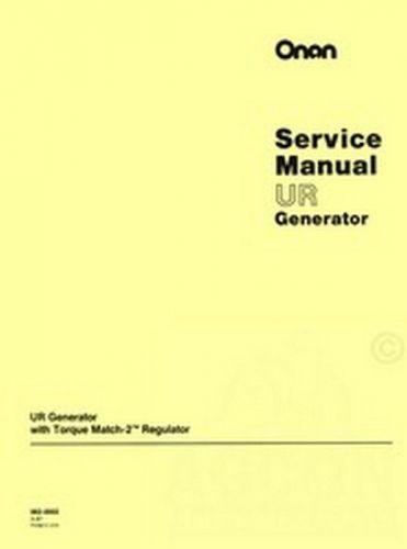 Onan ur generator torq match 2 regulator service manual for sale