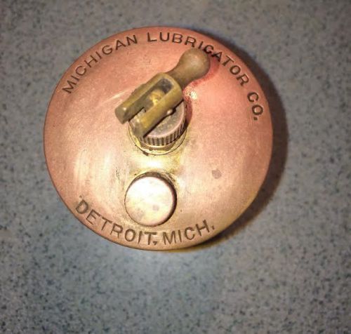 Vintage Detroit Lubricator Nickle Brass Hit Miss Steam Engine Oiler