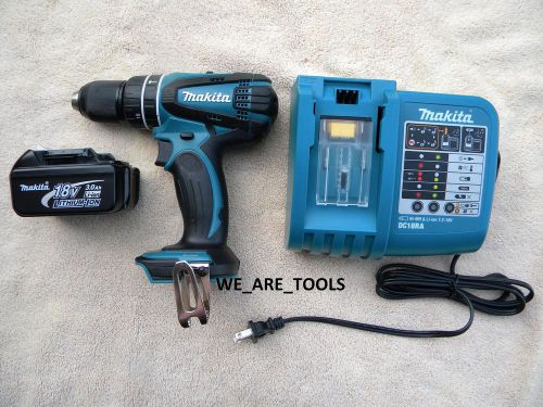 Makita lxph01 lxt 18v cordless hammer drill, bl1830 battery 3.0, charger 18 volt for sale