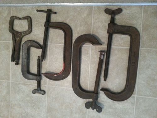 4 Clamps and 1 Welding Clamp