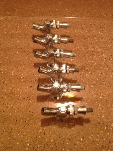 6 Used Perlick Beer Faucets For Tower Or Kegerator Shank