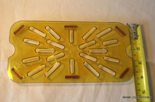 Lot of 5 cambro 40hpd150 h-pan drain shelf 1/4 size high heat drain tray amber for sale