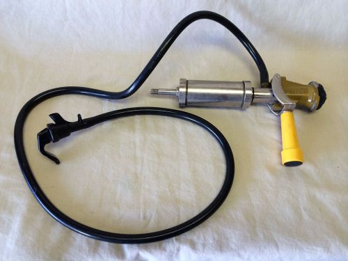 Banner Equipment Chrome Party Pump Beer Keg Tap W/50&#034; Hose Yellow