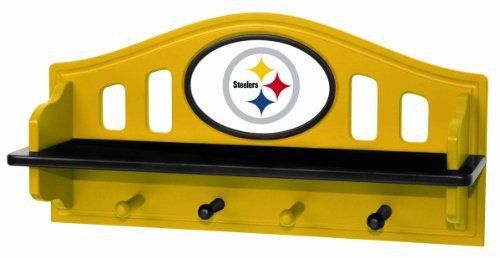 NEW Fan Creations Pittsburgh Steelers Shelf with Pegs