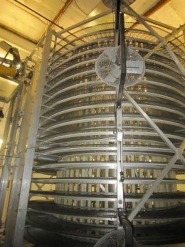 1998 ij white spiral freezer - 7.25&#034; product clearance - 17 tiers - 700&#039; belt for sale